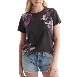 Lucky Brand Floral Print Tee - Black Multi